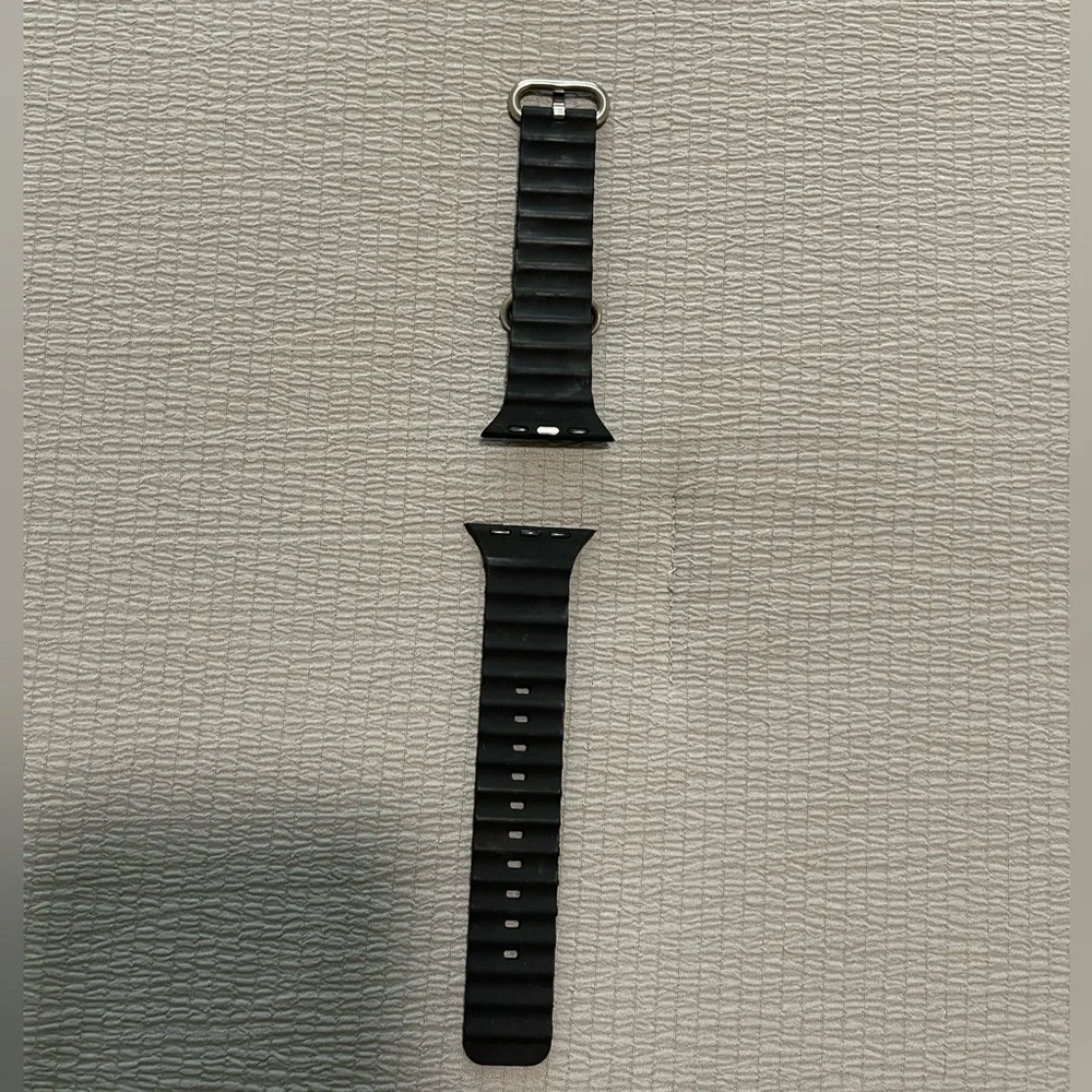 Black Apple Watch swimming band
